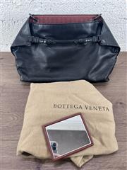 BOTTEGA VENETA HANDBAG BLACK & BROWN, DUST BAG ENTRUPY CERT W. MIRROR